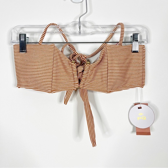 Pilyq Aperol Stripe Bandeau Two Piece Swimsuit - Picture 5 of 8